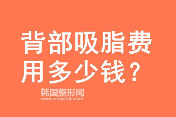 背部<a href='/tag_xizhi74.html'>吸脂</a>費用多少錢？