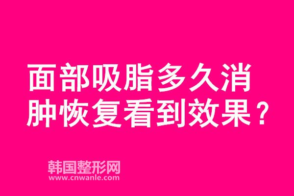 面部<a href='/tag_xizhi74.html'>吸脂</a>多久消腫恢復看到效果？